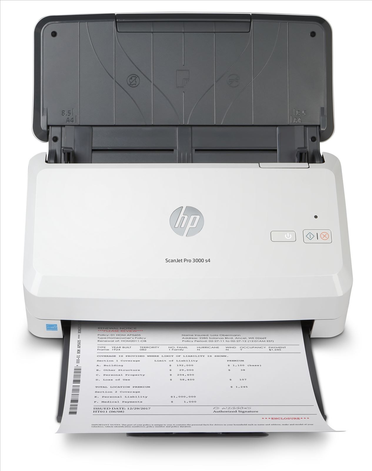 HP Scanjet Pro 3000 s4 Scanner a foglio 600 x 600 DPI A4 Nero, Bianco